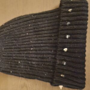 Black beanie winter hat